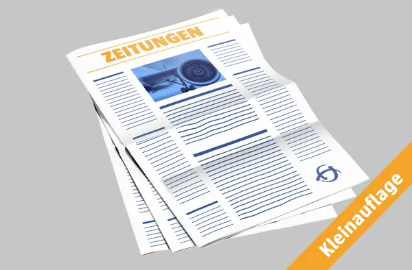 Zeitung Kleinauflage Halbformat